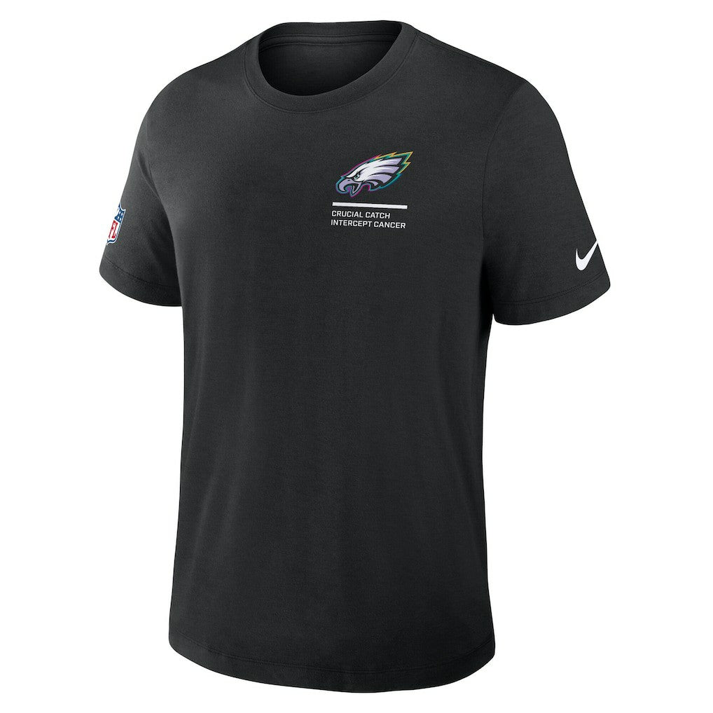 Nike Philadelphia Eagles Tall 2025 NFL Crucial Catch Tri-Blend Dri-FIT T-Shirt Black