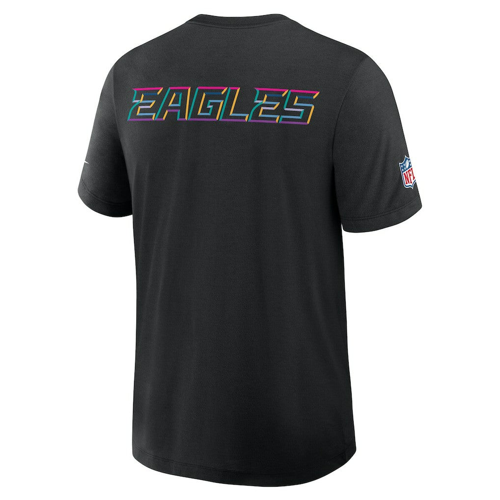 Nike Philadelphia Eagles Tall 2025 NFL Crucial Catch Tri-Blend Dri-FIT T-Shirt Black