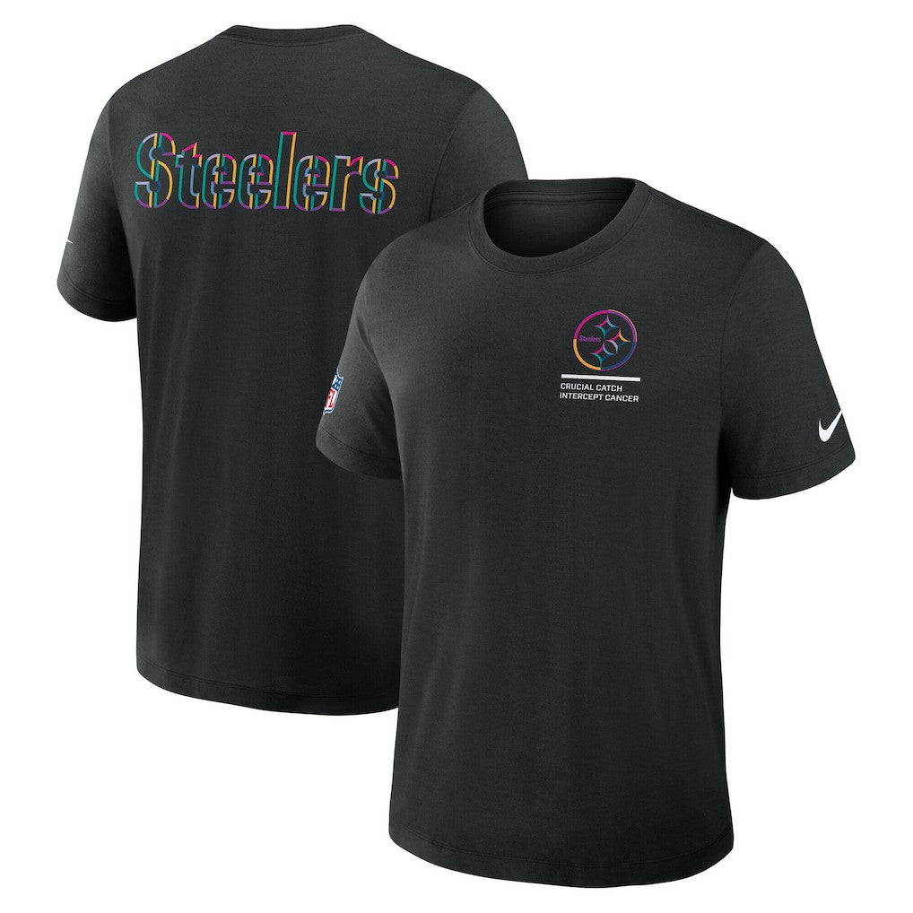 Nike Pittsburgh Steelers Tall 2025 NFL Crucial Catch Tri-Blend Dri-FIT T-Shirt Black