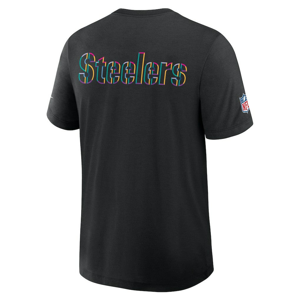Nike Pittsburgh Steelers Tall 2025 NFL Crucial Catch Tri-Blend Dri-FIT T-Shirt Black