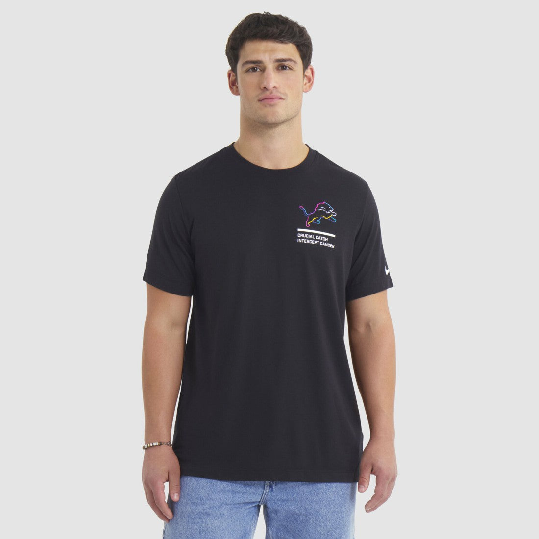 Nike Detroit Lions Tall 2025 NFL Crucial Catch Tri-Blend Dri-FIT T-Shirt Black