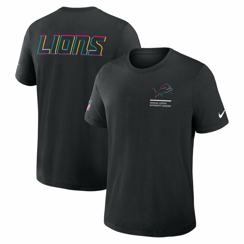 Nike Detroit Lions Tall 2025 NFL Crucial Catch Tri-Blend Dri-FIT T-Shirt Black