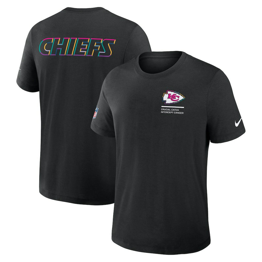 Nike Kansas City Chiefs Tall 2025 NFL Crucial Catch Tri-Blend Dri-FIT T-Shirt Black