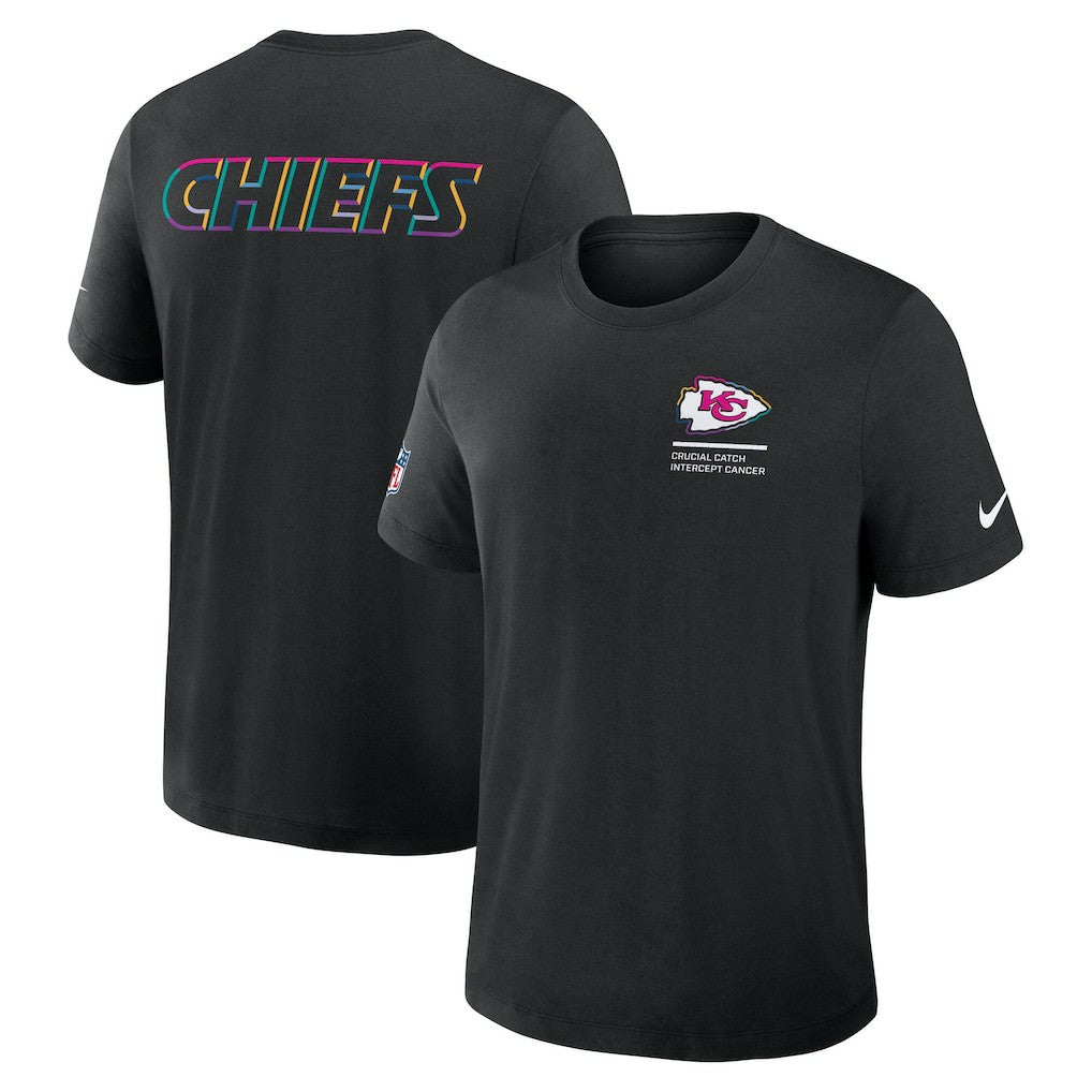 Nike Kansas City Chiefs Tall 2025 NFL Crucial Catch Tri-Blend Dri-FIT T-Shirt Black