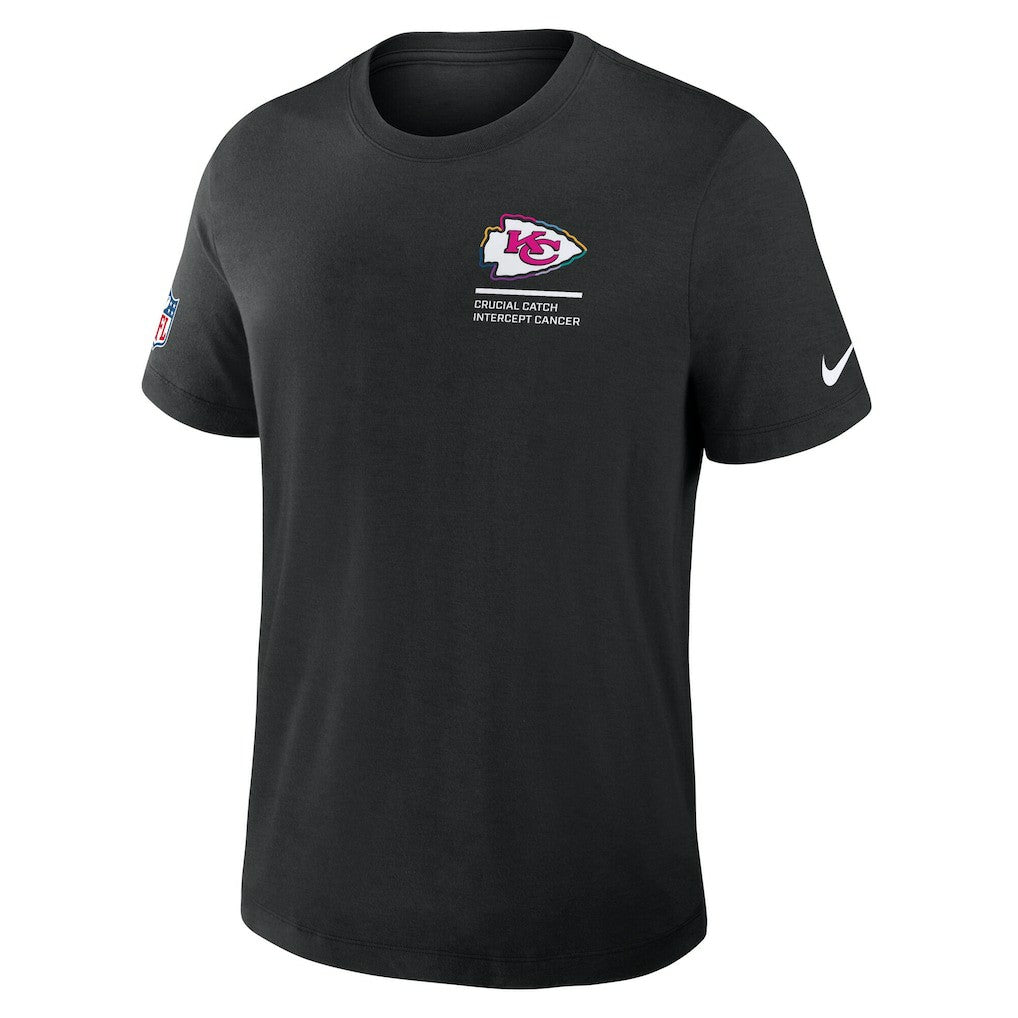 Nike Kansas City Chiefs Tall 2025 NFL Crucial Catch Tri-Blend Dri-FIT T-Shirt Black