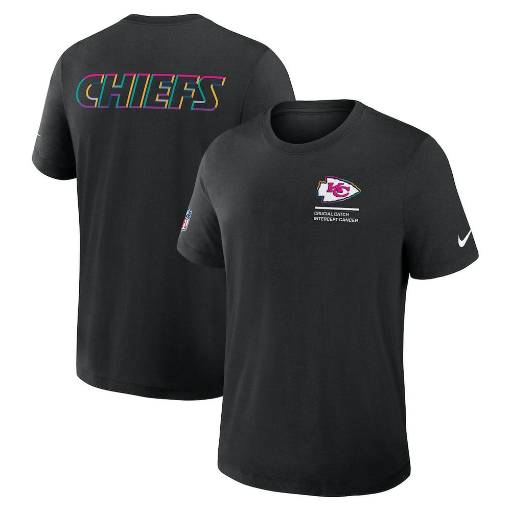 Nike Kansas City Chiefs Tall 2025 NFL Crucial Catch Tri-Blend Dri-FIT T-Shirt Black