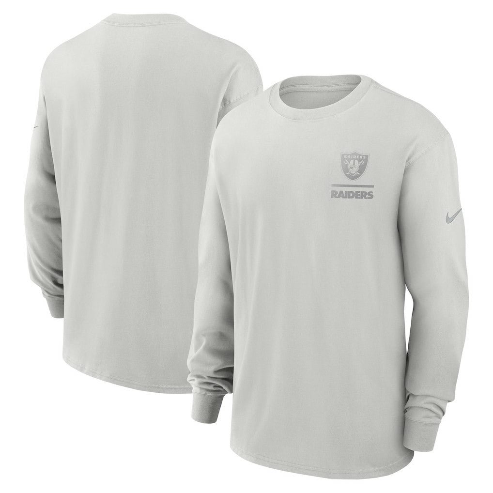 Nike Las Vegas Raiders Essential Heavy Max90 Long Sleeve T-Shirt Gray