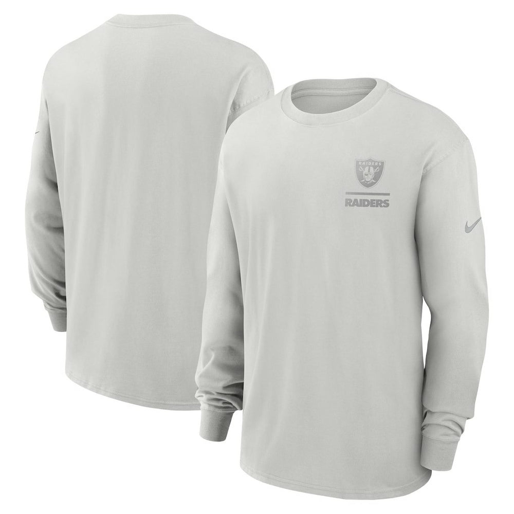 Nike Las Vegas Raiders Essential Heavy Max90 Long Sleeve T-Shirt Gray