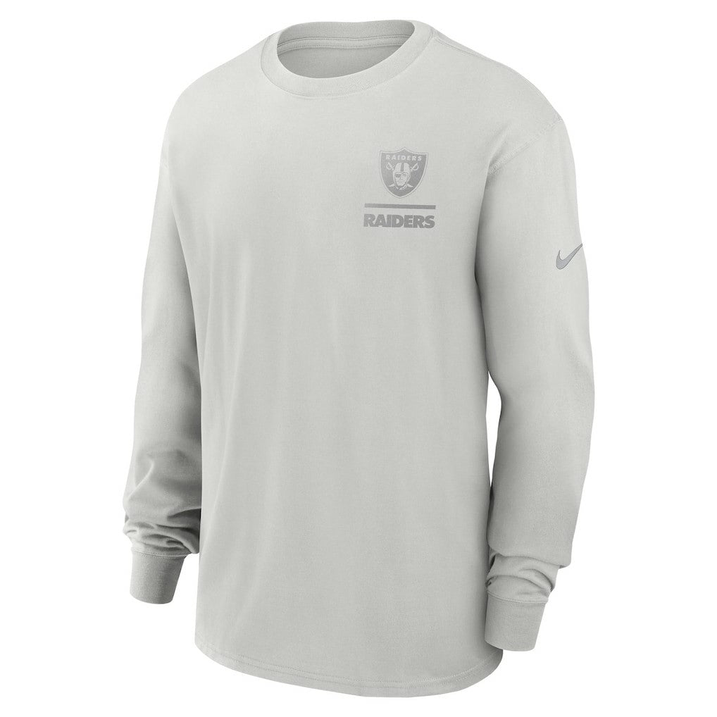 Nike Las Vegas Raiders Essential Heavy Max90 Long Sleeve T-Shirt Gray