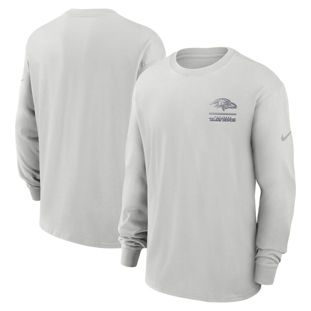 Nike Baltimore Ravens Essential Heavy Max90 Long Sleeve T-Shirt Gray
