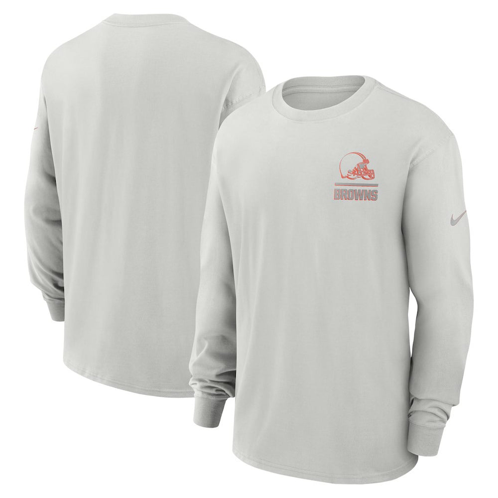 Nike Cleveland Browns Essential Heavy Max90 Long Sleeve T-Shirt Gray