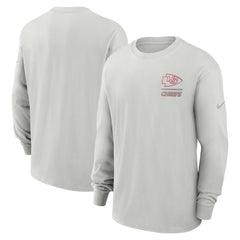 Nike Kansas City Chiefs Essential Heavy Max90 Long Sleeve T-Shirt Gray