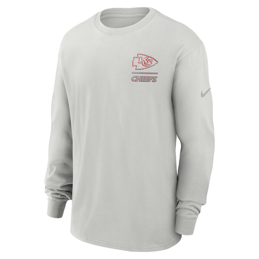 Nike Kansas City Chiefs Essential Heavy Max90 Long Sleeve T-Shirt Gray