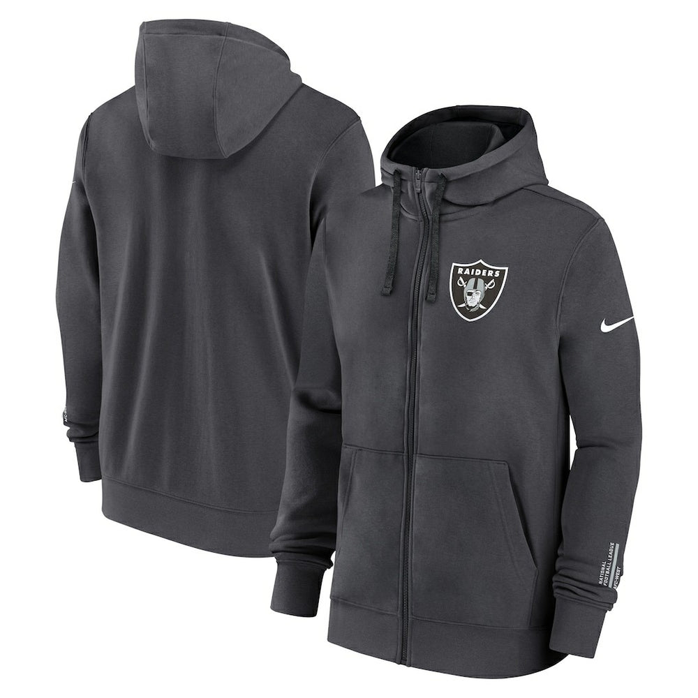 Nike Las Vegas Raiders Primetime Club Full-Zip Hoodie Anthracite