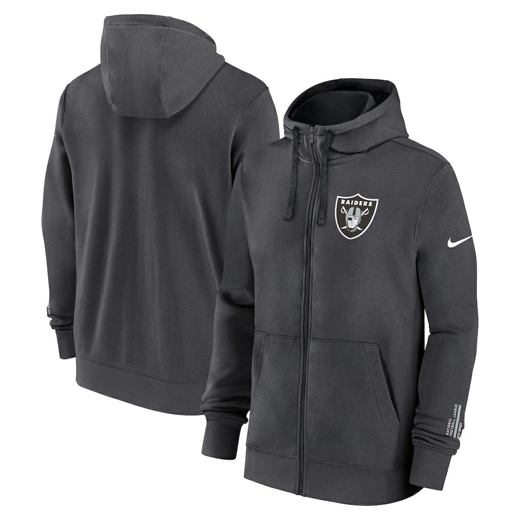 Nike Las Vegas Raiders Primetime Club Full-Zip Hoodie Anthracite