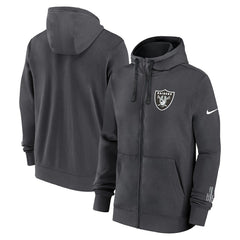 Nike Las Vegas Raiders Primetime Club Full-Zip Hoodie Anthracite