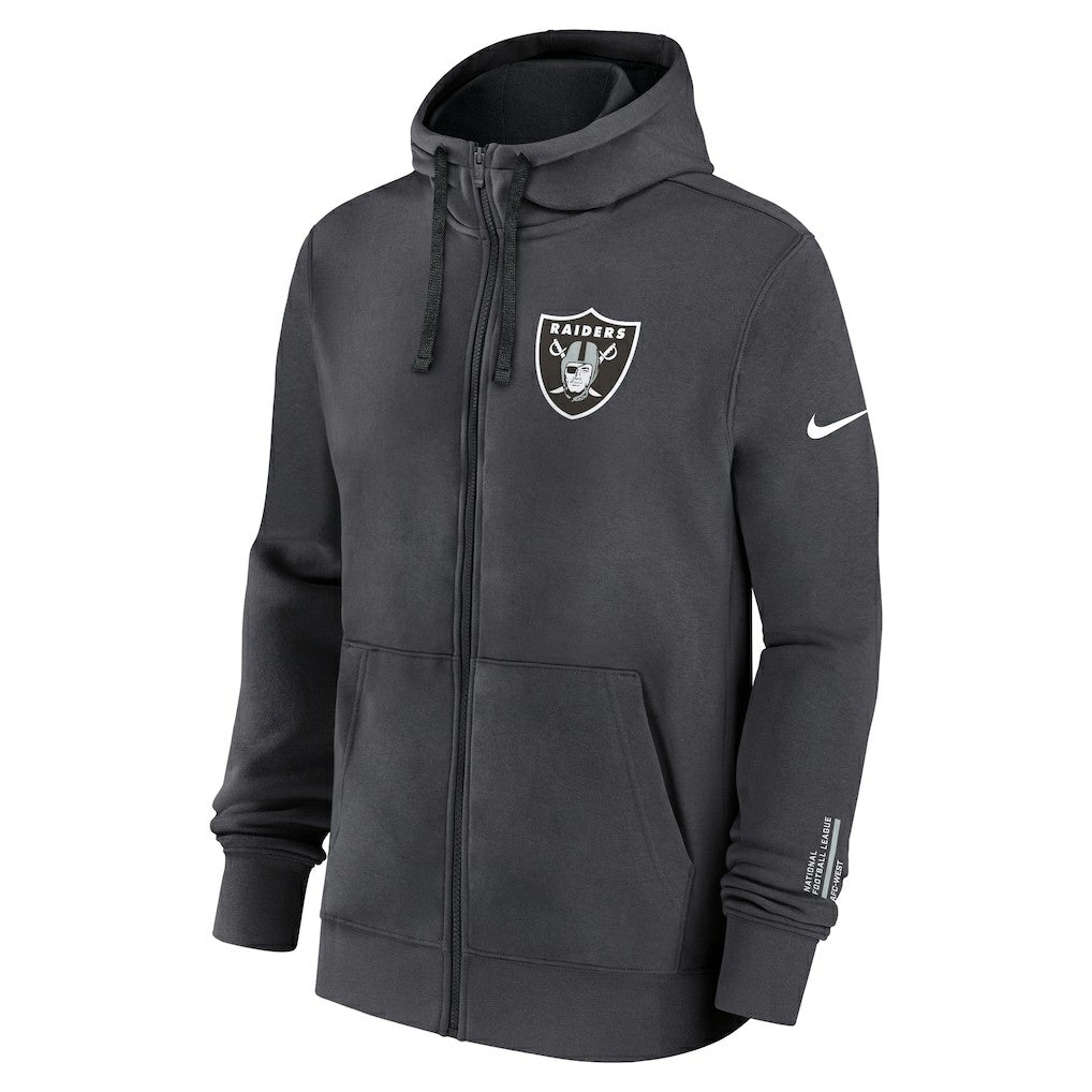 Nike Las Vegas Raiders Primetime Club Full-Zip Hoodie Anthracite