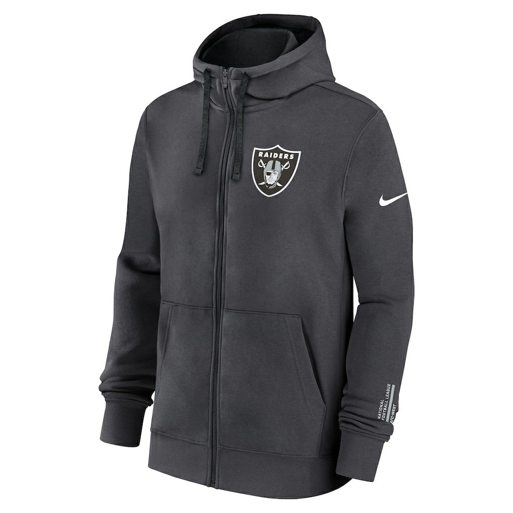 Nike Las Vegas Raiders Primetime Club Full-Zip Hoodie Anthracite