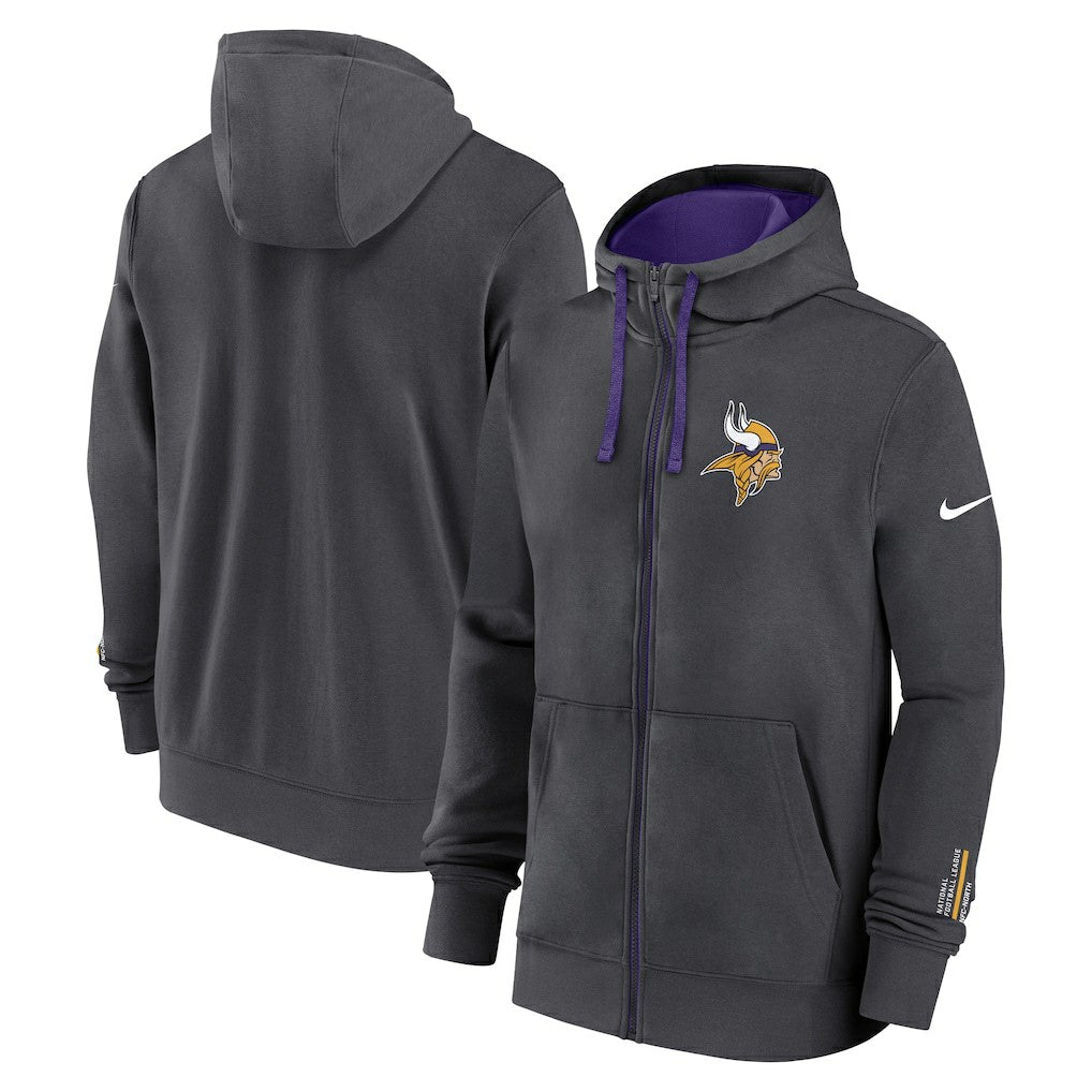 Nike Minnesota Vikings Primetime Club Full-Zip Hoodie Anthracite