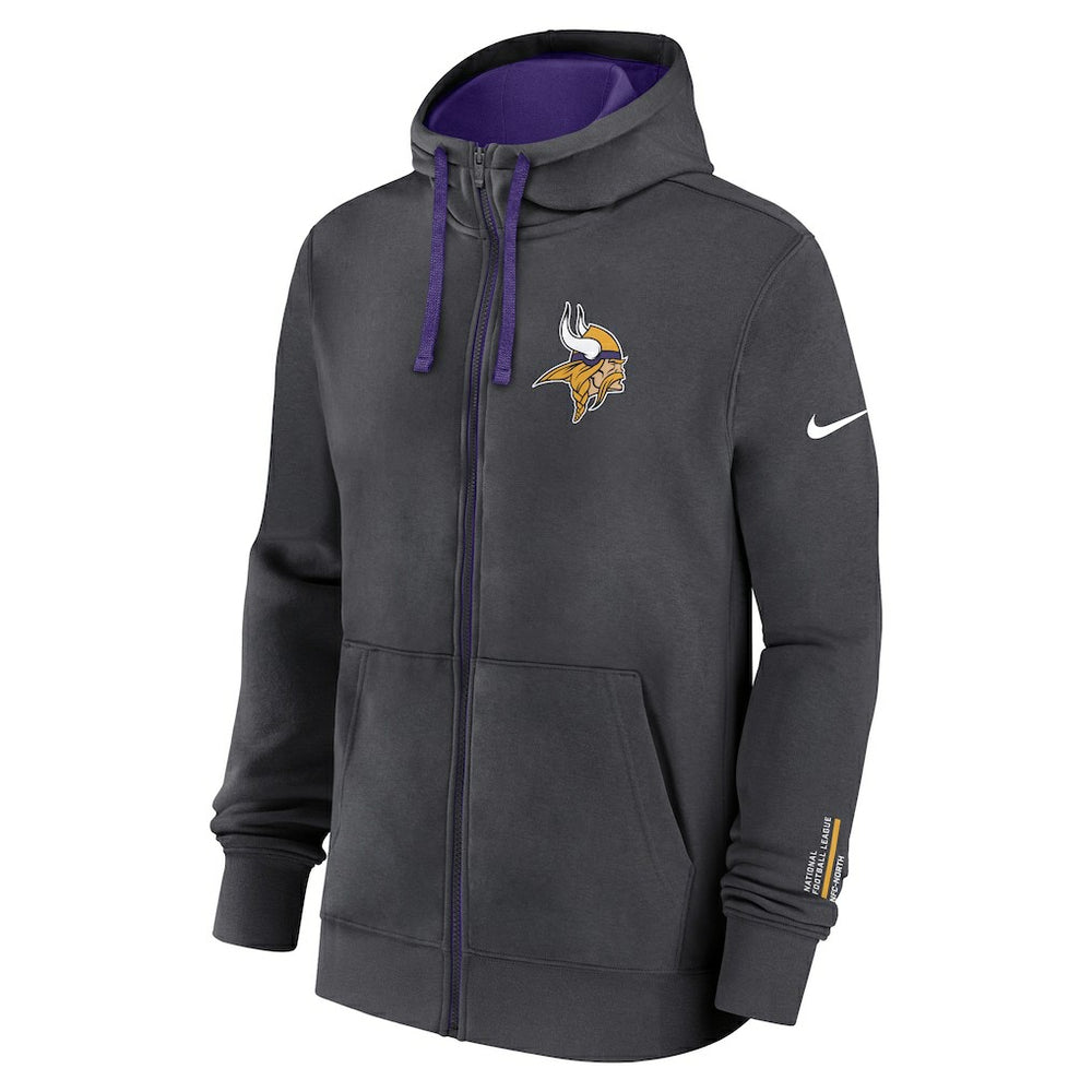Nike Minnesota Vikings Primetime Club Full-Zip Hoodie Anthracite