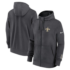 Nike New Orleans Saints Primetime Club Full-Zip Hoodie Anthracite
