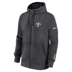 Nike New Orleans Saints Primetime Club Full-Zip Hoodie Anthracite