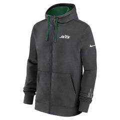Nike New York Jets Primetime Club Full-Zip Hoodie Anthracite