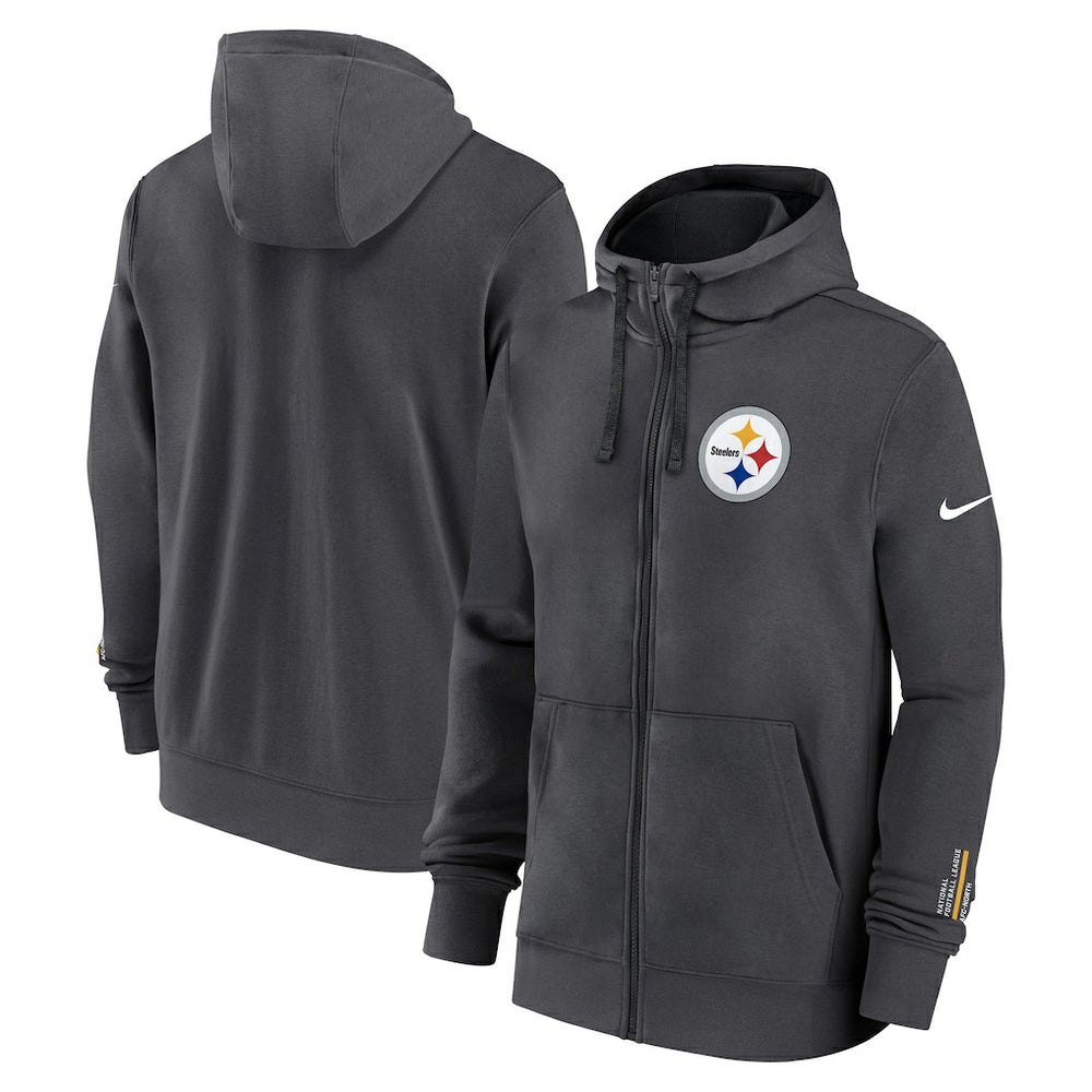 Nike Pittsburgh Steelers Primetime Club Full-Zip Hoodie Anthracite