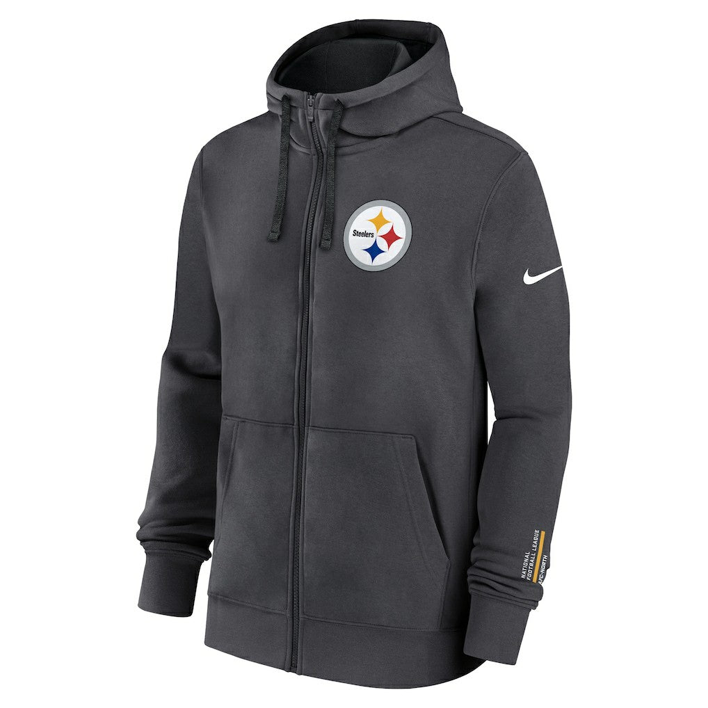 Nike Pittsburgh Steelers Primetime Club Full-Zip Hoodie Anthracite