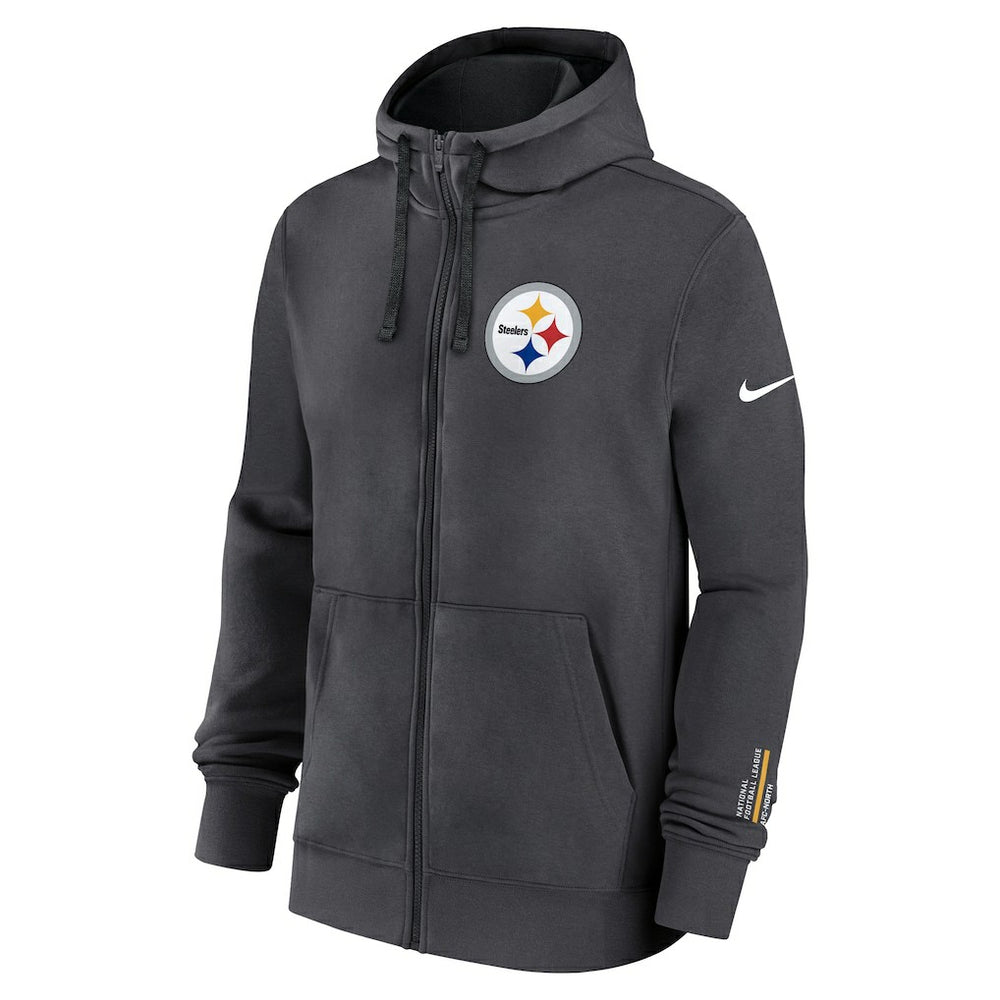Nike Pittsburgh Steelers Primetime Club Full-Zip Hoodie Anthracite