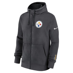 Nike Pittsburgh Steelers Primetime Club Full-Zip Hoodie Anthracite