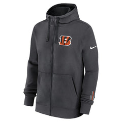 Nike Cincinnati Bengals Primetime Club Full-Zip Hoodie Anthracite