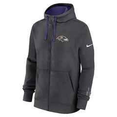 Nike Baltimore Ravens Primetime Club Full-Zip Hoodie Anthracite