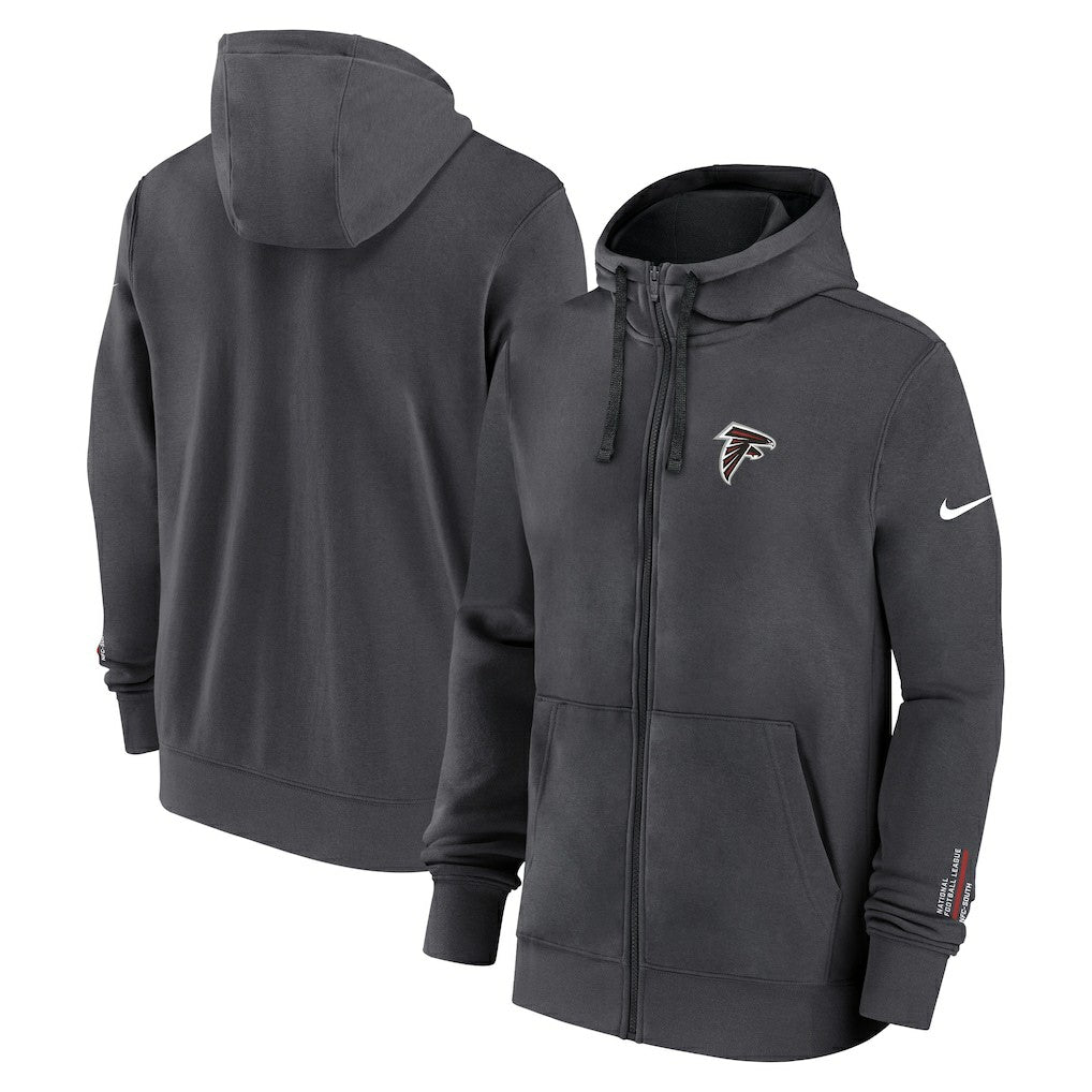 Nike Atlanta Falcons Primetime Club Full-Zip Hoodie Anthracite