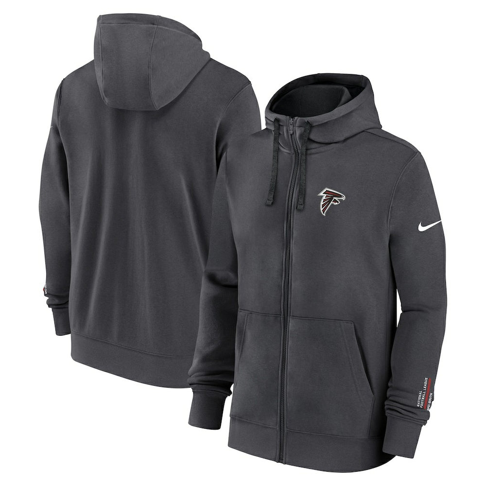 Nike Atlanta Falcons Primetime Club Full-Zip Hoodie Anthracite