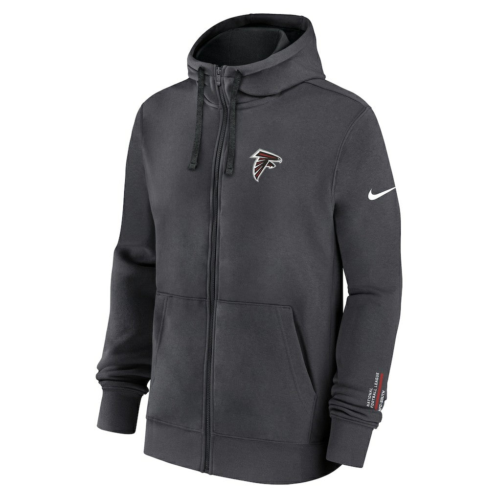 Nike Atlanta Falcons Primetime Club Full-Zip Hoodie Anthracite