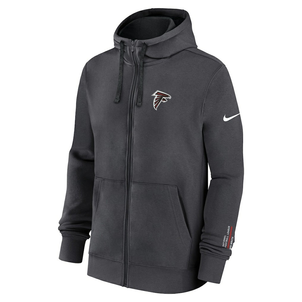 Nike Atlanta Falcons Primetime Club Full-Zip Hoodie Anthracite