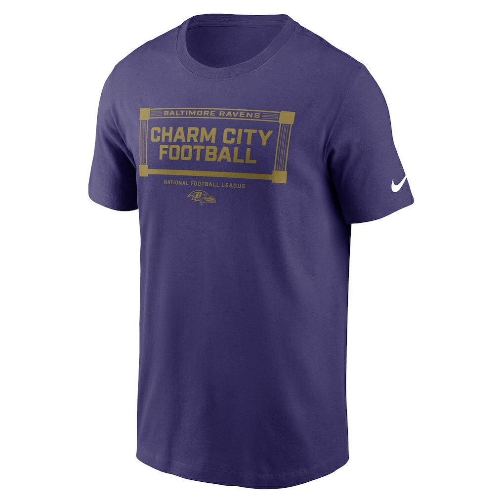Nike Baltimore Ravens Primetime Local Essential T-Shirt Purple