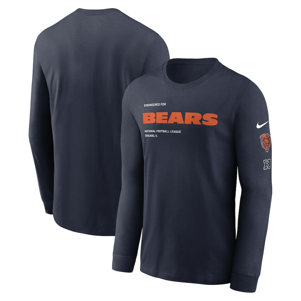 Nike Chicago Bears Play to Win Essential Long Sleeve T-Shirt Navy