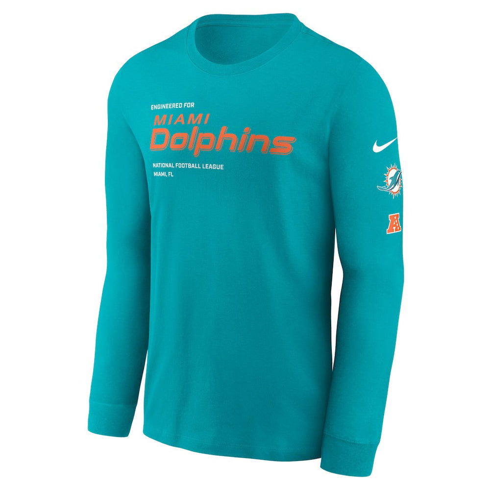 Nike Miami Dolphins Play to Win Essential Long Sleeve T-Shirt Aqua