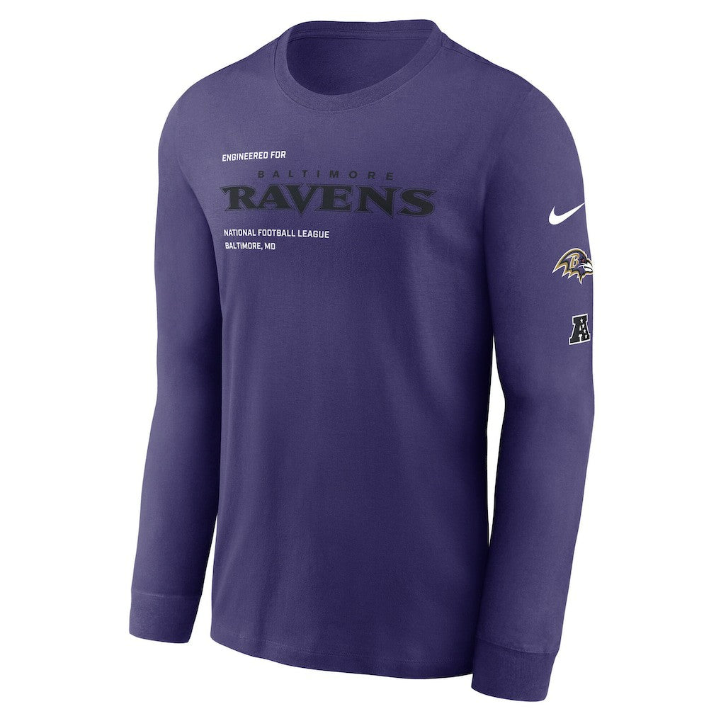 Nike Baltimore Ravens Play to Win Essential Long Sleeve T-Shirt Purple