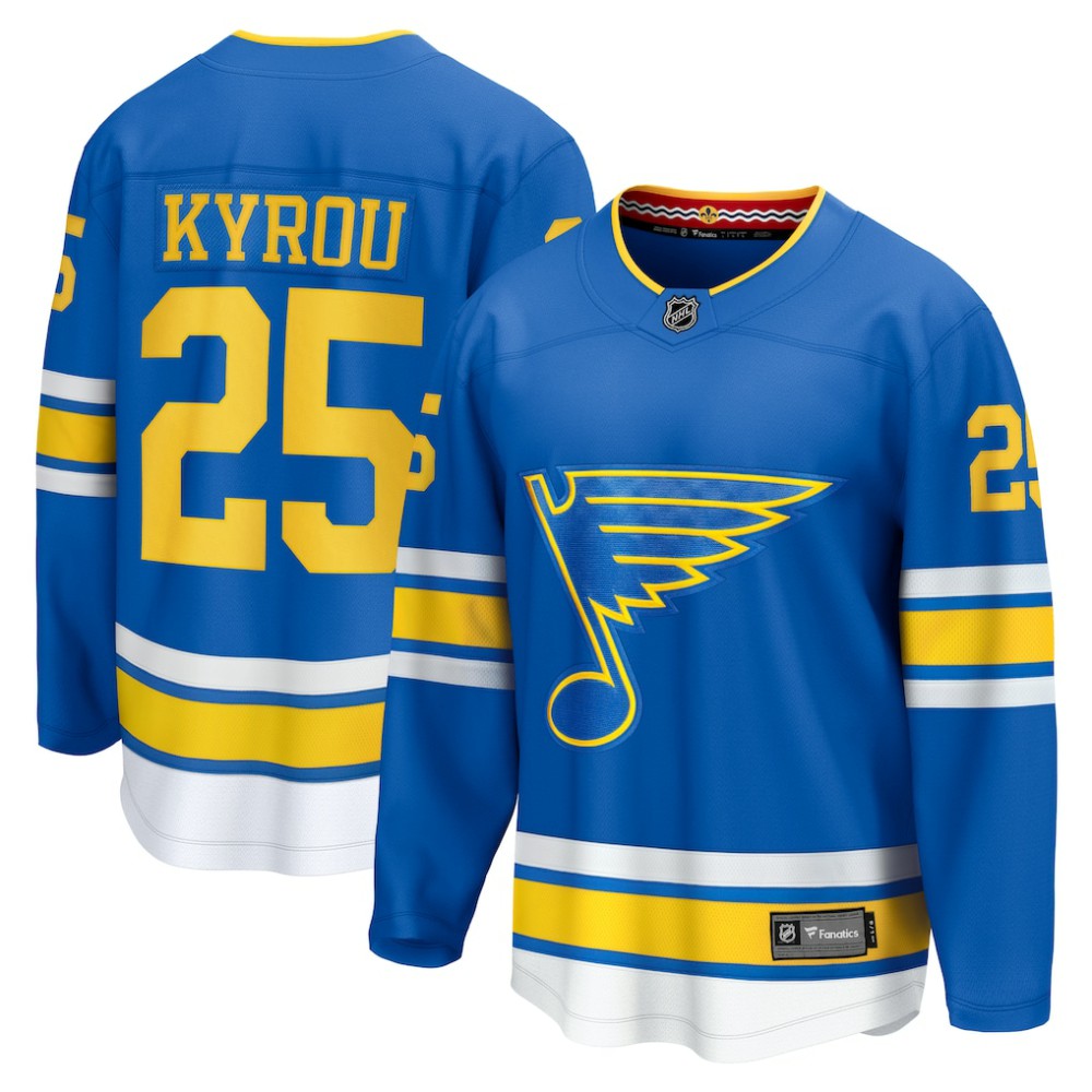 Jordan Kyrou St. Louis Blues Fanatics Home Breakaway Player Jersey - Blue - NHL 202461853