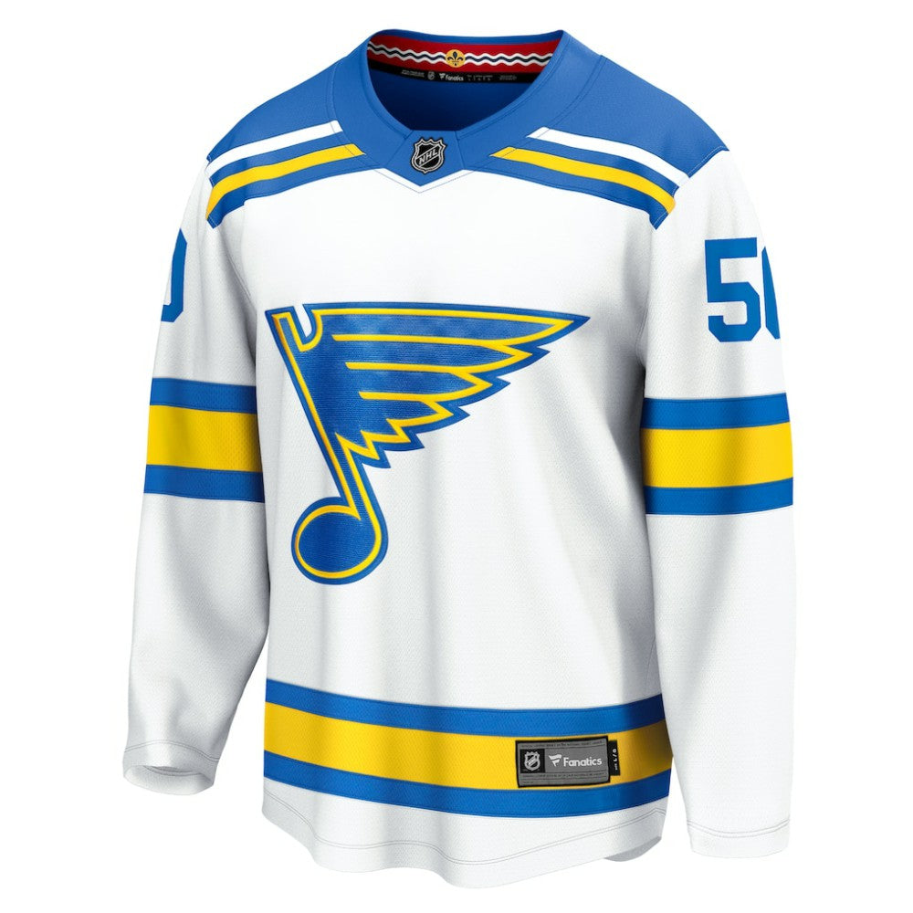 Jordan Binnington St. Louis Blues Fanatics Away Breakaway Player Jersey - White - NHL 202461856