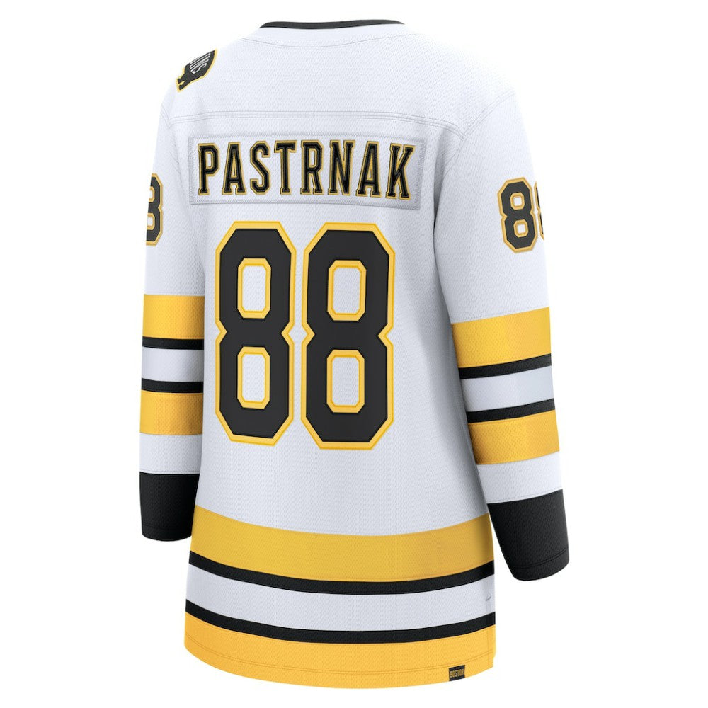 David Pastrnak Boston Bruins Fanatics Women's Away Breakaway Player Jersey - White - NHL 202462130