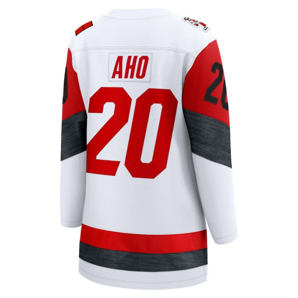 Sebastian Aho Carolina Hurricanes Fanatics Women's Away Breakaway Jersey - White - NHL 202462137