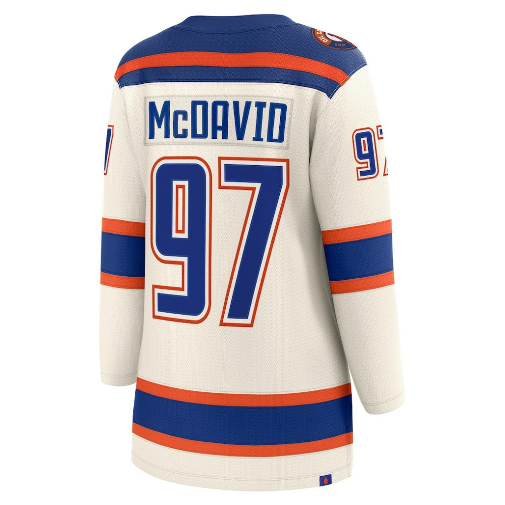 Connor McDavid Edmonton Oilers Fanatics Women's Alternate Breakaway Jersey - Light Beige - NHL 202462159