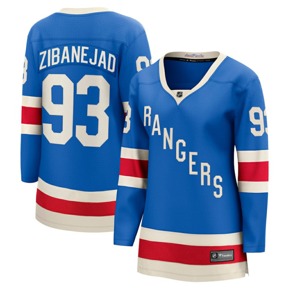 Mika Zibanejad New York Rangers Fanatics Women's Centennial Breakaway Jersey - Blue - NHL 202462168