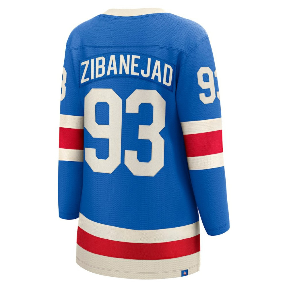 Mika Zibanejad New York Rangers Fanatics Women's Centennial Breakaway Jersey - Blue - NHL 202462168