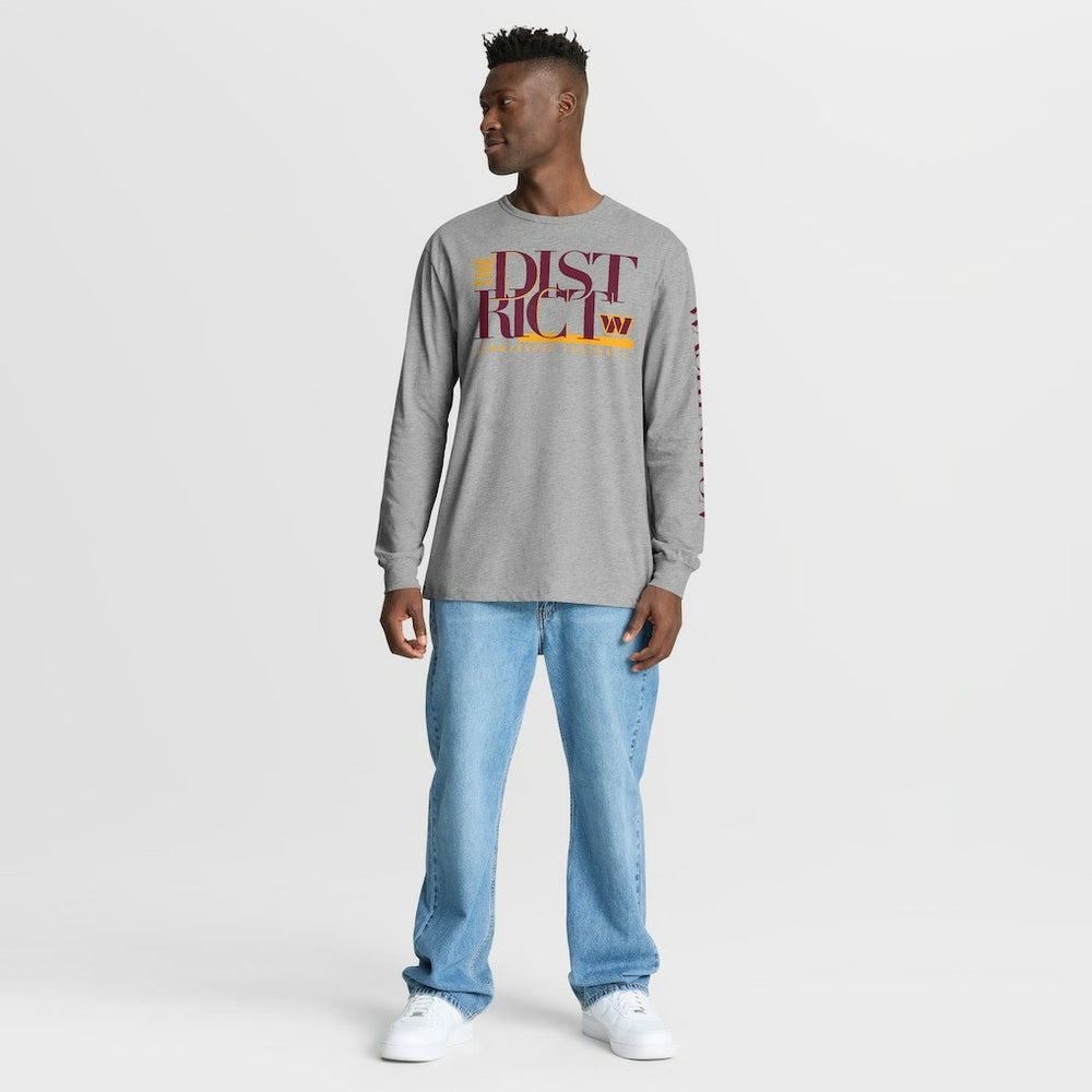 Fanatics Washington Commanders Hometown Sweep Legacy Long Sleeve T-Shirt Heather Gray