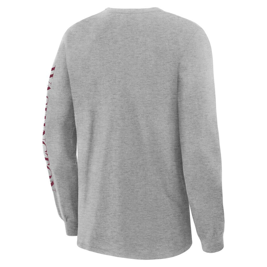 Fanatics Washington Commanders Hometown Sweep Legacy Long Sleeve T-Shirt Heather Gray